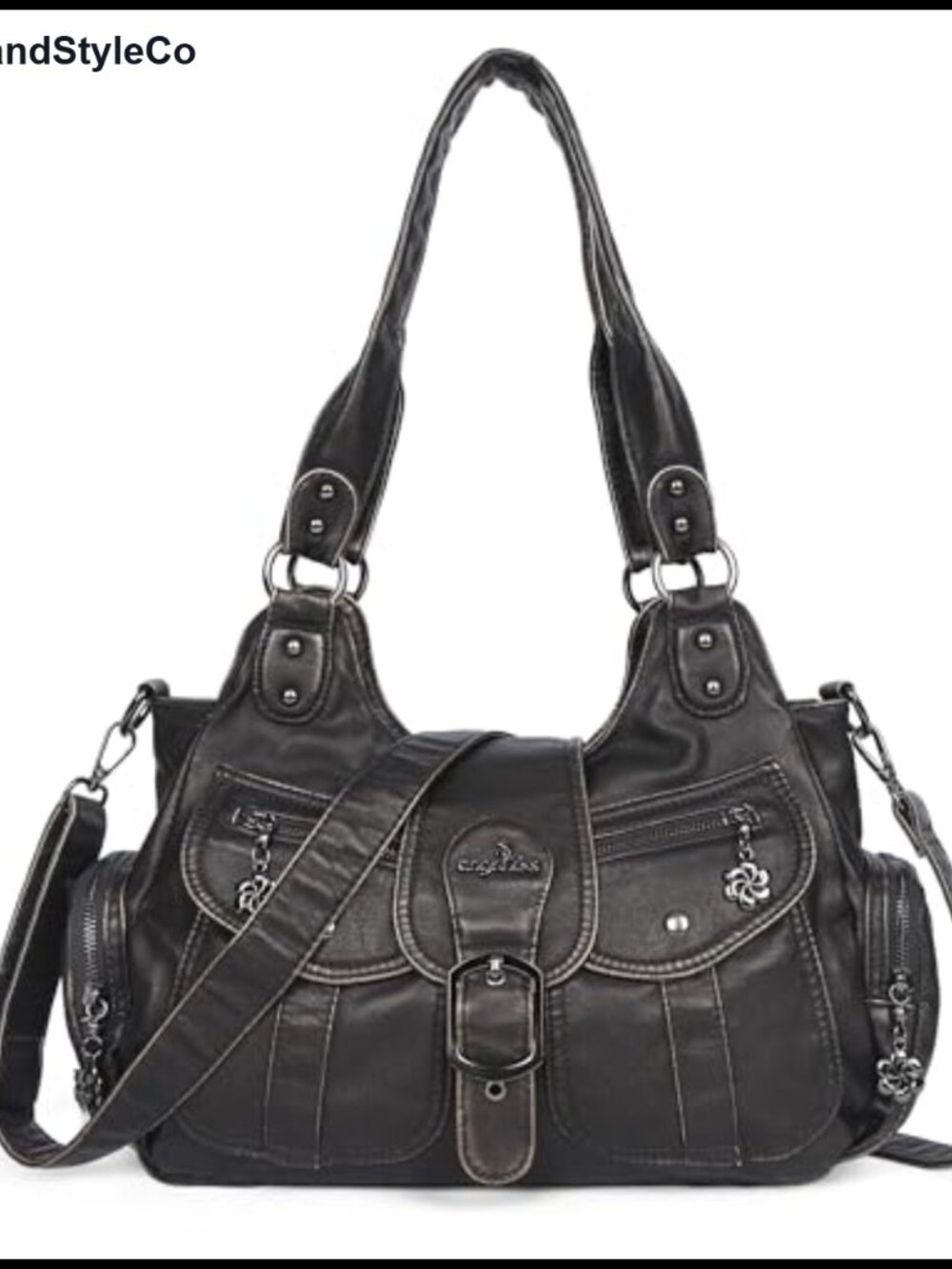 Vegan Leather Hobo Bag Women Crossbody Shoulder Purse Roomy Tote Handbag